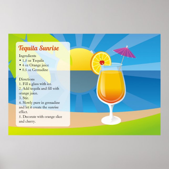 Tequila Sunrise Poster (Framsidan)