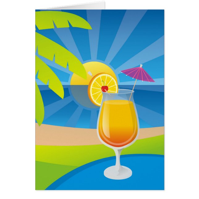 Tequila Sunrise Recipe Hälsningskort (Framsidan)