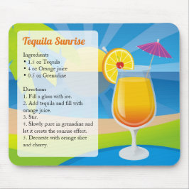 Tequila Sunrise Recipe Mousepad Musmatta