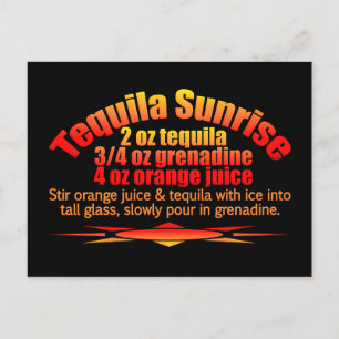 Tequila Sunrise-vykort Vykort