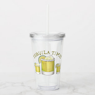 Tequila Time Lime Margarita Cocktail Mixed Drink Take Away Mugg