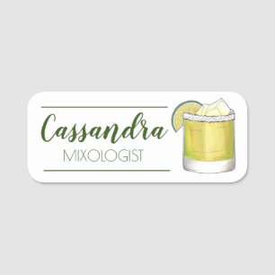 Tequila Time Margarita Mixed Drink Cocktail Namnbricka