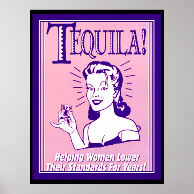 Tequila vintage affisch Tequila Drink (Framsidan)