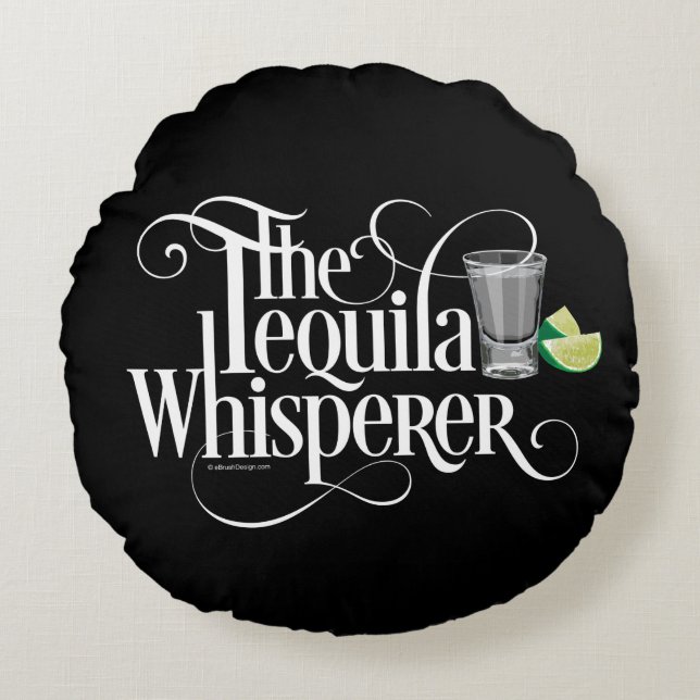 Tequila Whisperer Round Pillow Rund Kudde (Framsidan)
