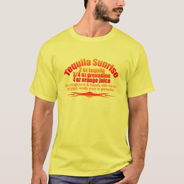 Tequilasoluppgångskjortan - välj stil & färga t-shirt (Framsida)