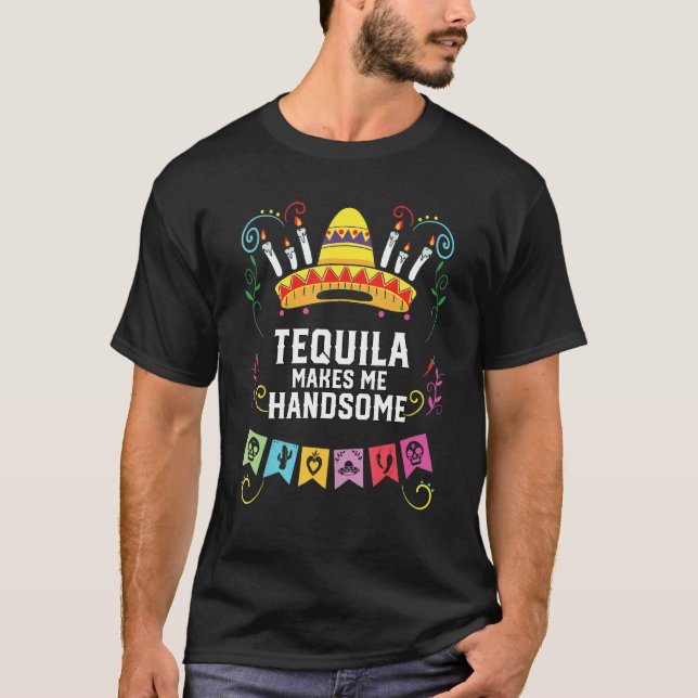 Tequilla får mig att ta hand om alkohol Tequila Dr T Shirt (Framsida)