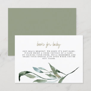 Tera - Boho Grey Guld Bokar för Baby-kort Inbjudningar