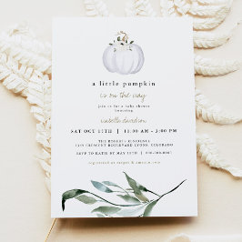 Tera - Vita Pumpkin Greenery Fall Baby Shower Inbjudningar