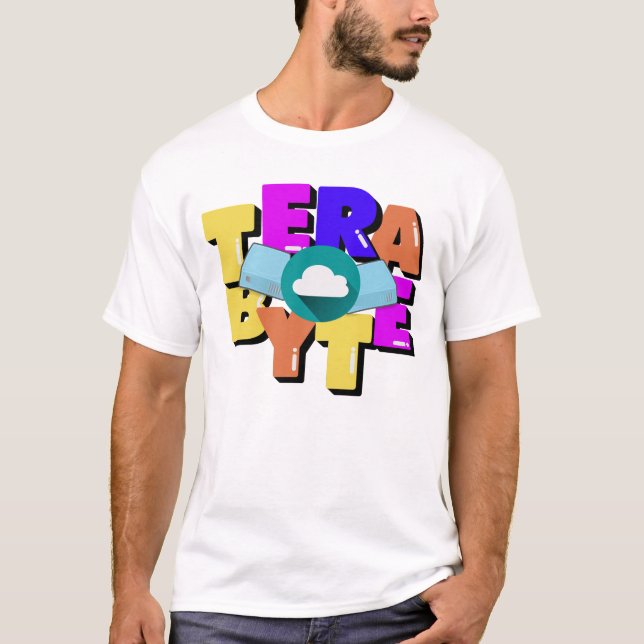 Terabyte Digital datalagringsstorlek  T Shirt (Framsida)