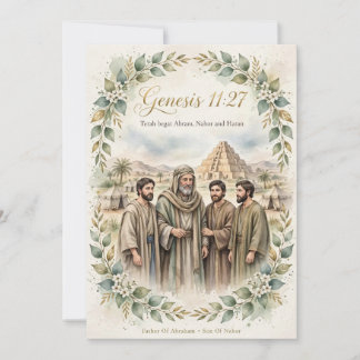 Terah Art Trading Card 5x7 - Genesis 11:27 Inbjudningar