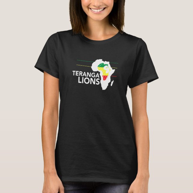 Teranga Lejon Senegals fotbollsspelare T Shirt (Framsida)
