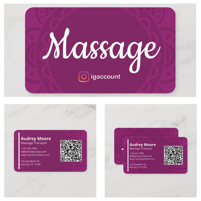 Terapeut Massage Reiki Reflexologi Kiropraktik Visitkort (Therapist Massage Reiki Reflexology Chiropractic Business Card
)