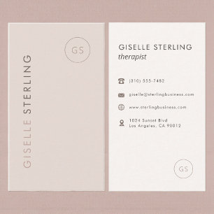 Terapeut Rosa Minimalistisk Modern Lyx Visitkort