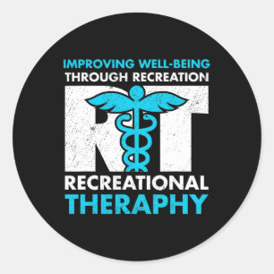 Terapeutisk rekreation Recreational Therapy Month Runt Klistermärke