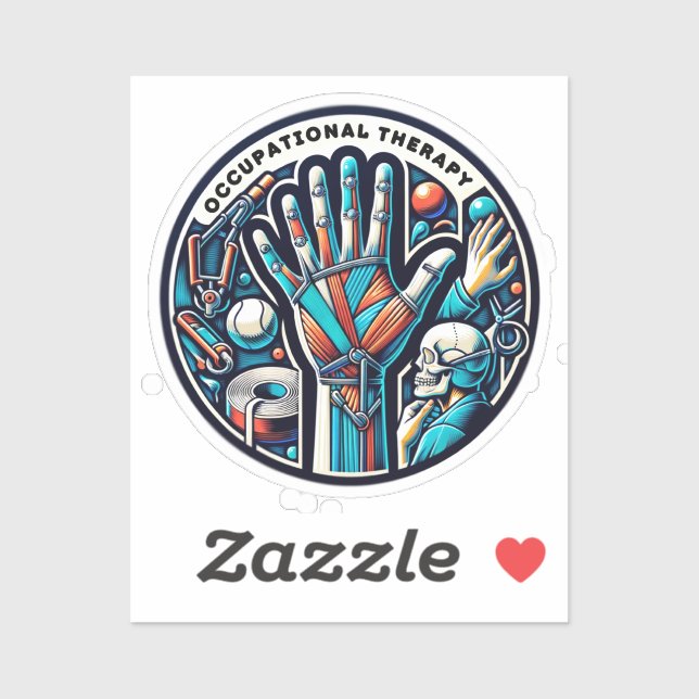 Terapeutisk Touch - konsthandelsbehandling Klistermärken (Ark)