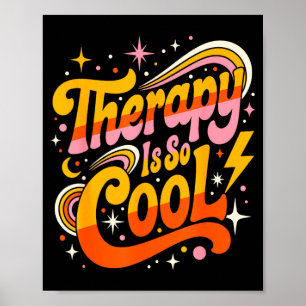Teraphi är coolt hälsosam mentalitet positivt sinn poster