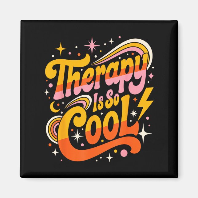Teraphi är coolt Hälsosam sinnesstämning Positivt  Magnet (Framsidan)