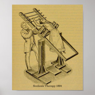 Terapi 1894 för vintagebotScoliosis avbildar Poster