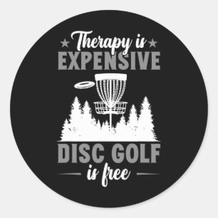 Terapi är dyrt Disc Golf Disc Golfare Runt Klistermärke