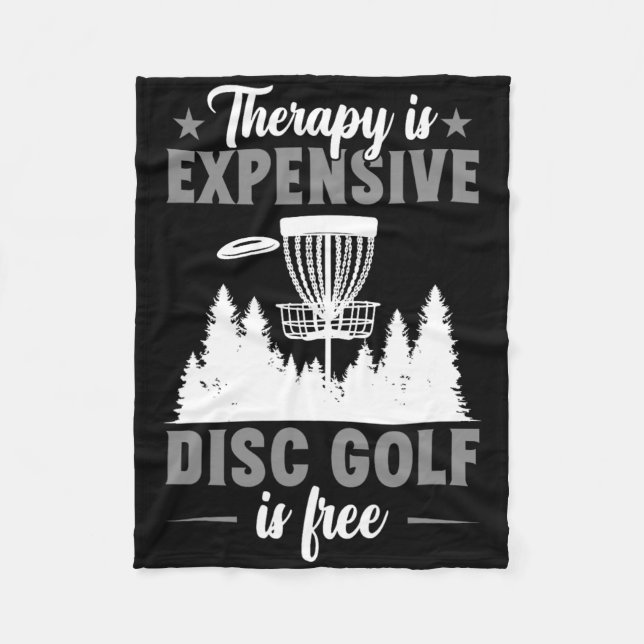Terapi är dyrt Discgolf Discgolfare  Fleecefilt (Framsidan)