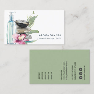 TERAPI FÖR SPA-MEDDELANDE FÖR FASSAGE I ORCHID STO VISITKORT