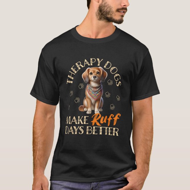 Terapi Hund Team Män Kvinnor Barn  T Shirt (Framsida)