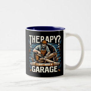 Terapi? Jag behöver bara en Garage Två-Tonad Mugg