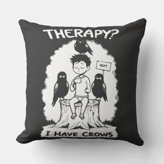 Terapi? Jag har Kråkor Kudde (Framsida)