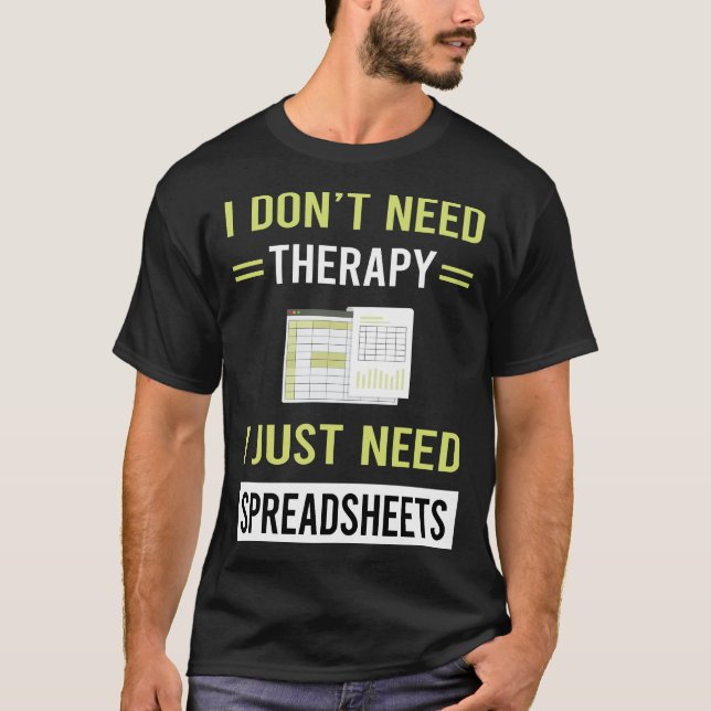 Terapi Kalkylblad Kalkylblad T Shirt (Framsida)