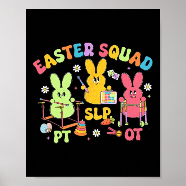 Terapie Påskgrupp Slp Ot Pt Team Kanin Fysioterapi Poster (Framsidan)