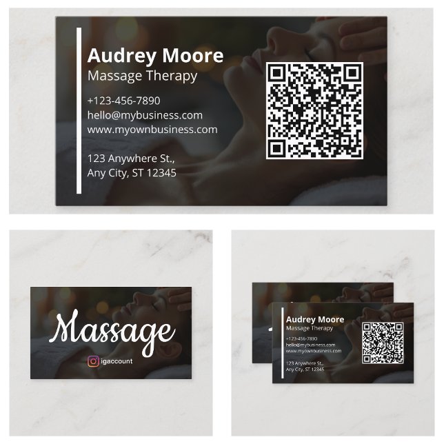 Terapihänder Massage terapi Visitkort (Hands Therapist Massage Therapy Business Card
)