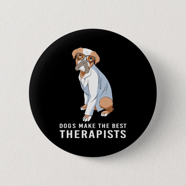 Terapihund Psykologi Terapeut Knapp (Framsida)
