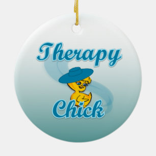Terapisk Chick nr 3 Julgransprydnad Keramik