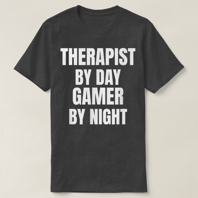 Terapist efter dagspatent per natt t shirt (Design framsida)
