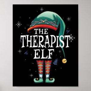 Terapist Elf Julafton som matchar Elf-familjen för Poster