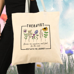 Terapist Hjälp med Journey Wildblomsoffert Tygkasse