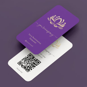 Terapist Royal Lila Lotus Hälsa Spa Visitkort