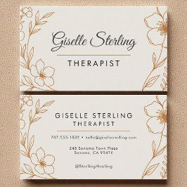 Terapist, sofistikerad koppar för botaniskt bruk visitkort