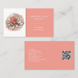 Terapist Spa Succulent Yoga Healing QR Code Visitkort