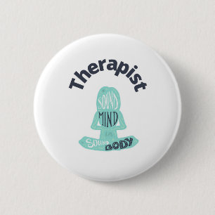 Terapist Yoga Button Knapp