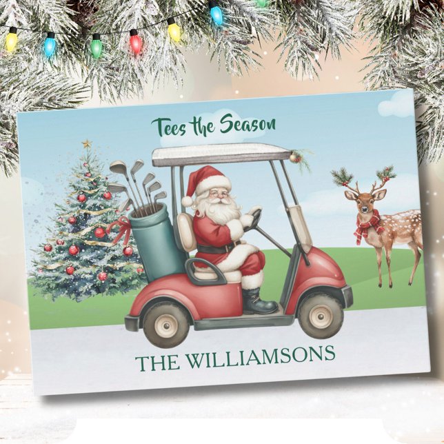 TERAR SEASON CHRISTMAS SANTA PLAYS GOLF JULKORT (Skapare uppladdad)