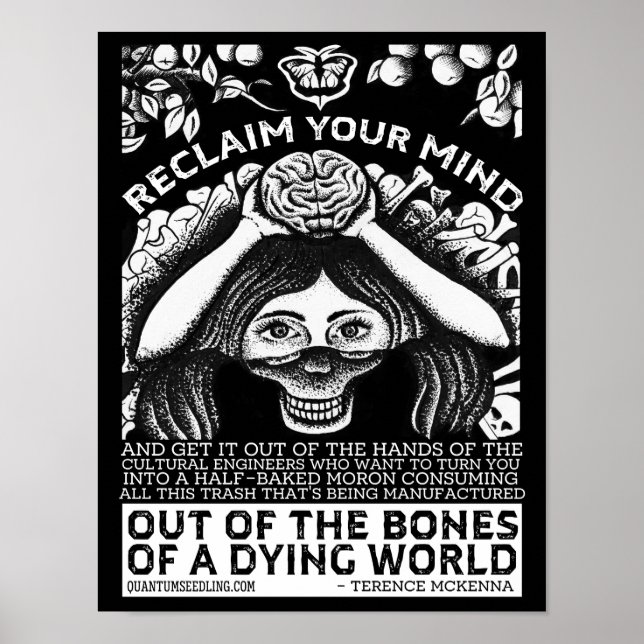 Terence Mckenna Quote - Återkalla ditt sinne Poster (Framsidan)