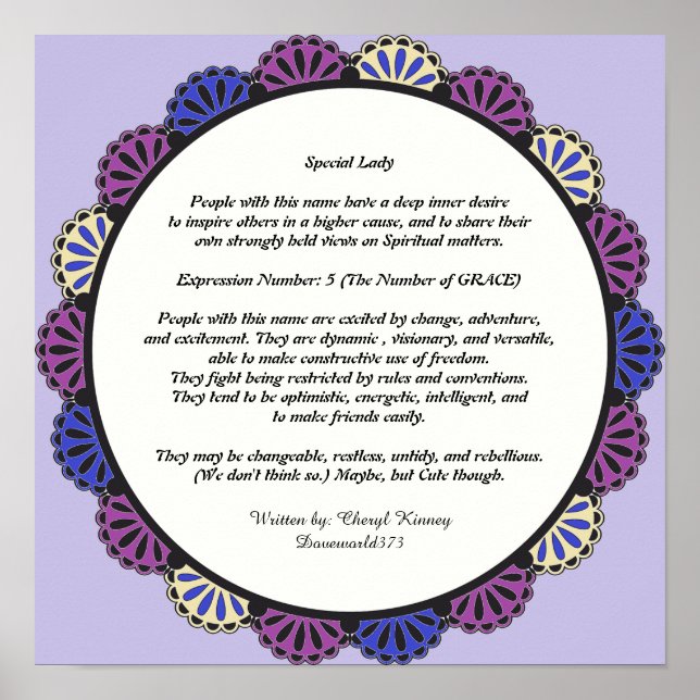 Teresa Andra delen av Poster Meaning (Framsidan)