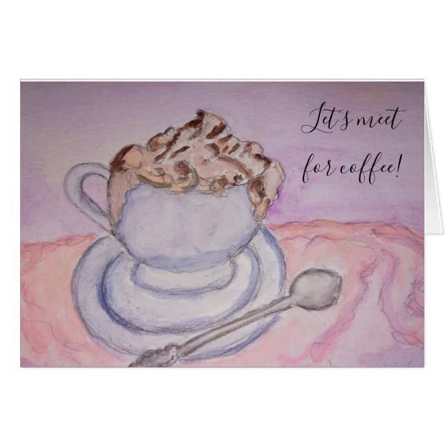 Teresas kaffe hälsningskort (Framsidan Horizontal)