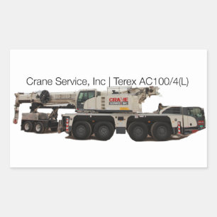 Terex AC100-4L Rektangulärt Klistermärke