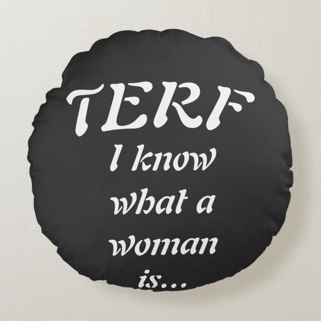 TERF - Woman Rund Kudde (Framsidan)