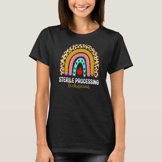 Terilbearbetningsteknikern Leopard Rainbow Heal T Shirt (Framsida)