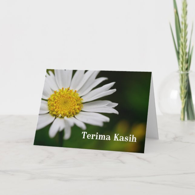 Terima kasih - Tack på malajiska och indonesiska Kort (Framsida)