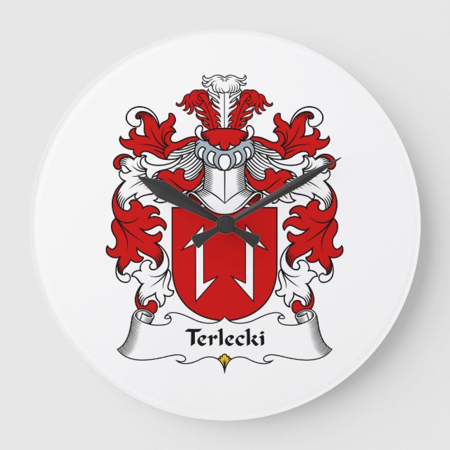 Terlecki Family Crest Stor Klocka (Framsida)