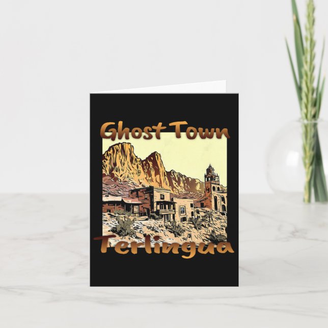 Terlingua Ghost Town Texas A Unique Helgdag Kort (Framsida)